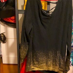 Black and gold ombré sweater